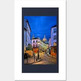 Night falling in Montmartre - Paris Posters and Art